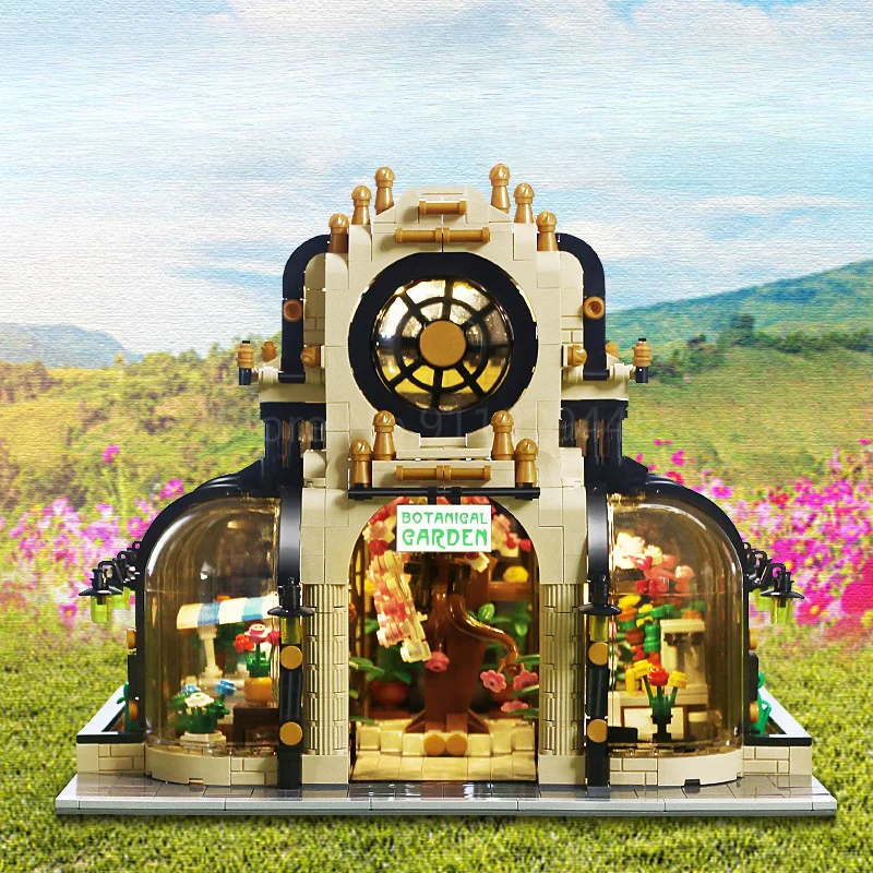 Expert Home Decor Street View Building Blocks Flowers Bouquet House Botanical Garden with Light Brick RC Toys For Girls Adult