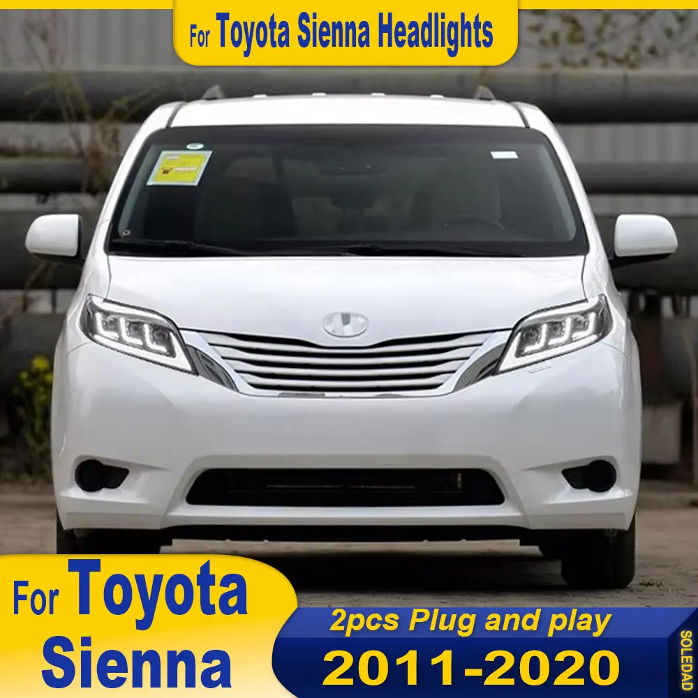 

Full LED HeadLamp for Toyota Sienna LED Headlight 2011-2019 Headlights Sienna DRL Turn Signal High Beam Angel Eye Projector Lens