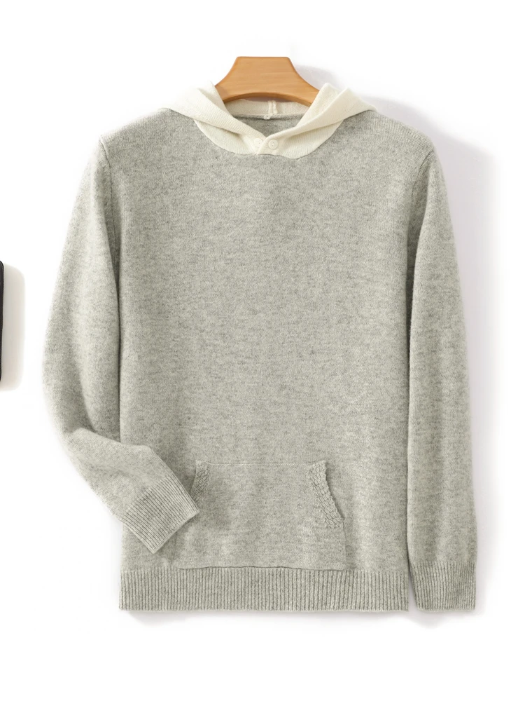 عالية الجودة الرجال الصوف قناع السترة 100% ميرينو الصوف محبوك سترة الخريف الشتاء سميكة لينة عادية تريكو القمم الشعبية