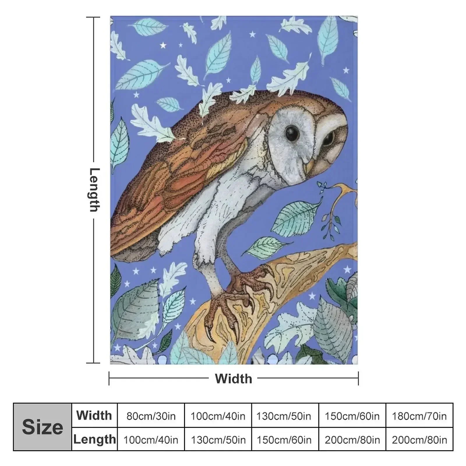 Twilight Barn Owl Throw Blanket Furry Sofa Quilt sofa bed Heavy for sofa anime Blankets