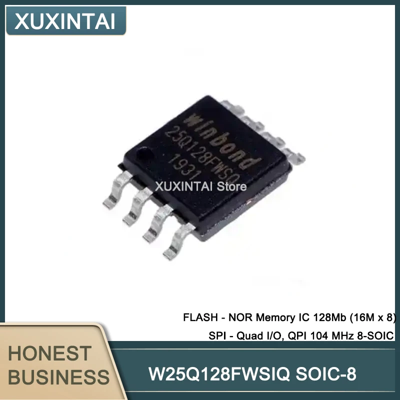 10Pcs/Lot New Original  W25Q128FWSIQ W25Q128 FLASH - NOR Memory IC 128Mb (16M x 8) SPI - Quad I/O, QPI 104 MHz 8-SOIC