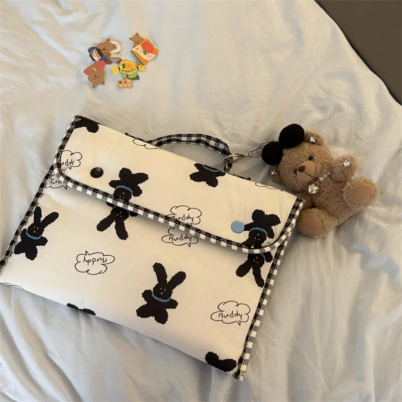 2024 Korean ins niche blogger tablet bag cute rabbit 11/13 inch notebook storage liner bag travel storage bag girl gift