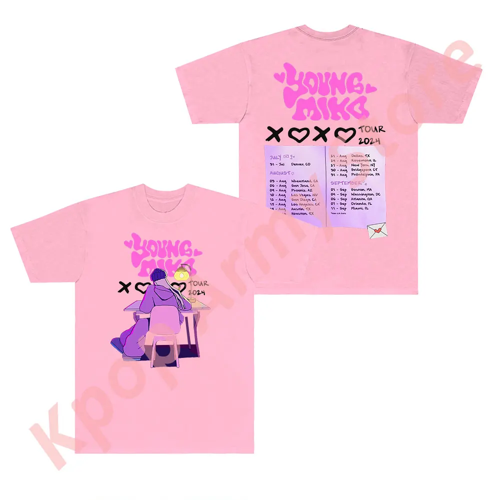 Young Miko XOXO Tour Merch t-shirt Rapper New Logo Tee donna uomo moda Casual HipHop Style manica corta