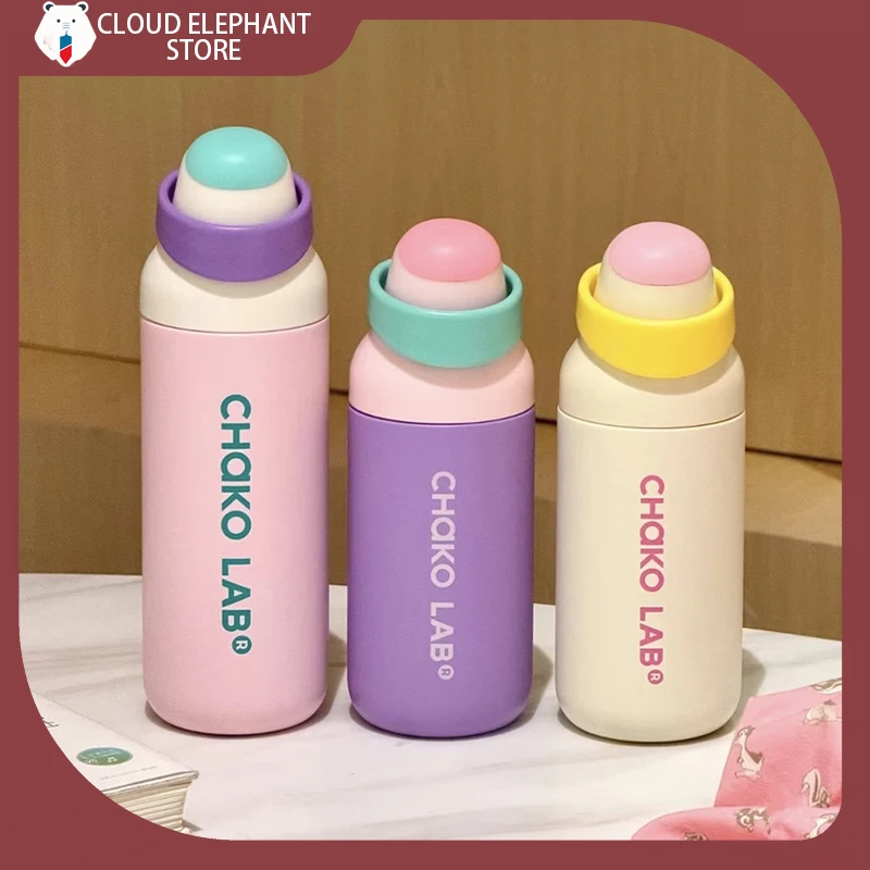 Latest CHaKOLAB 550/700ML Large Capacity Straw Sports Water Bottle Ceramic Lining Vacuum Tumbler Portable Home Thermos Cup Gifts