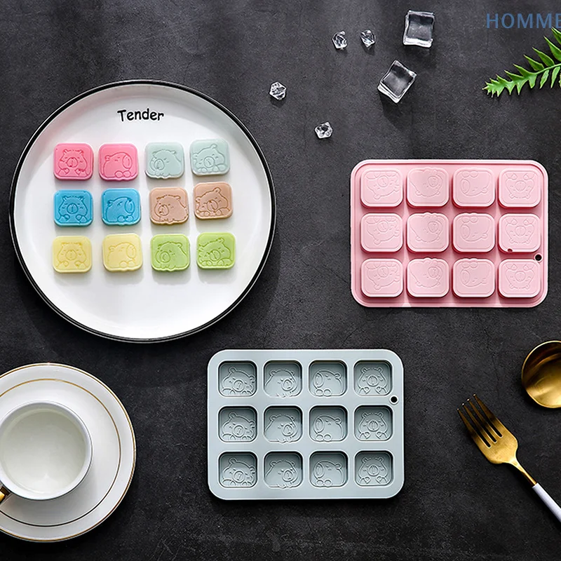 

Cartoon Kapibala Animal Silicone Capybara Chocolate Mold Fudge Candy Jelly Mould Cake Decor Baking Ice Tray Gifts Baking Tool