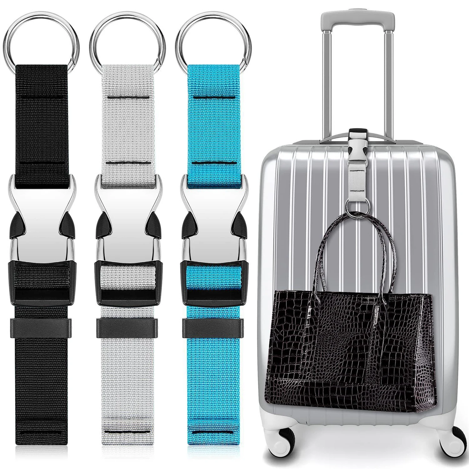 Travel Luggage Fixed Strap Backpack External Strap Portable Strap With Release Buckle Luggage Strap Belt Jacket Holder