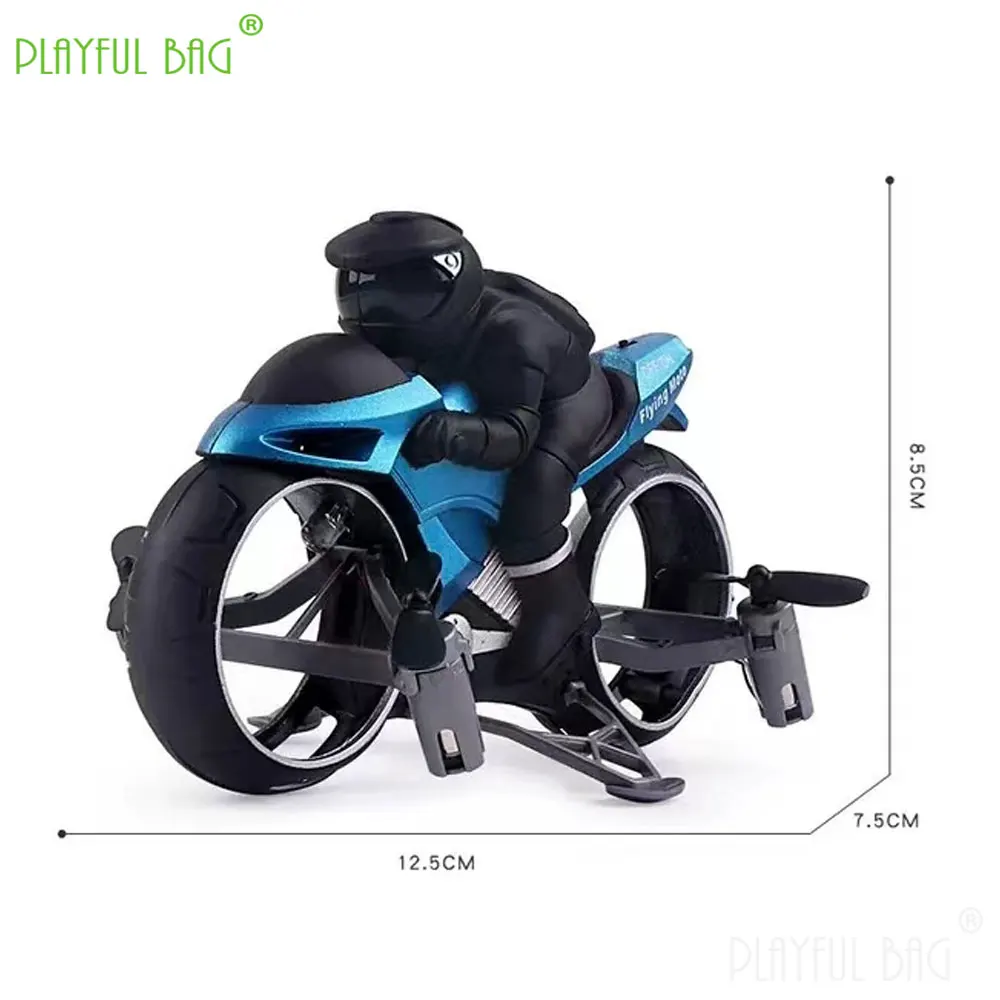 2 In 1 RC Stunt Motorcycle Dual Mode Land Flight Rotation Drift Off-Road Motorcycle Drone Children's Electric Toys VG137