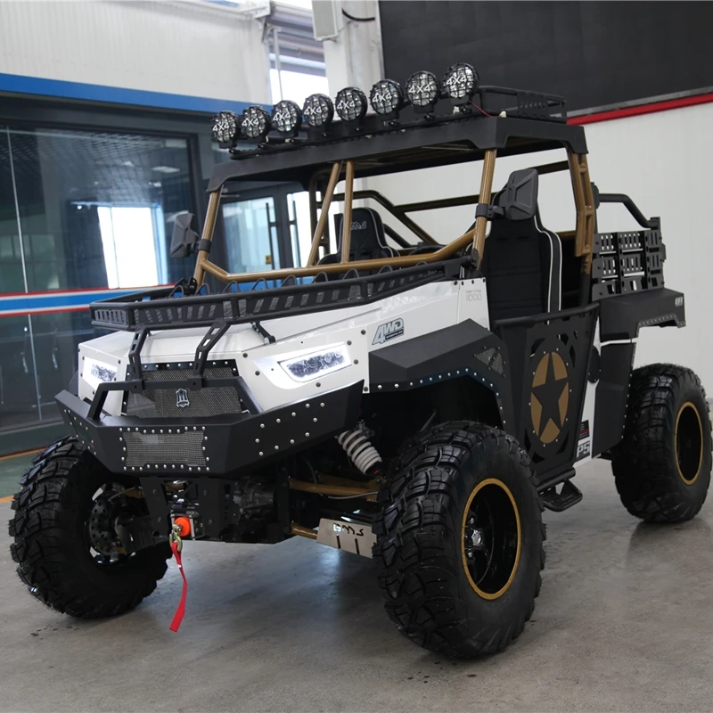 1000CC V-Twin Cylinder Racing UTV, 2 lugares CVT 4x4 Off-Road Adulto ATV com transmissão de eixo de 1000W