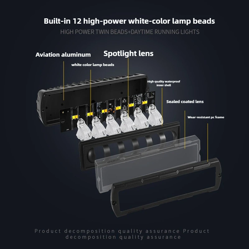 

Для мотоцикла 4X4 ATV SUV Грузовик Трактор 12 В 24 В 6 дюймов 7D Светодиодная панель Внедорожные ходовые огни Рабочая лампа Противотуманные фары