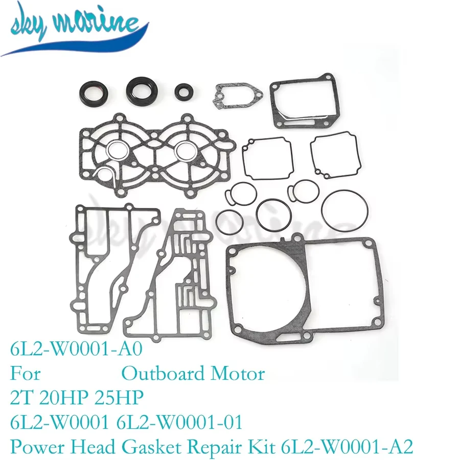 69P-W0001 697-W0001-00 682-W0001-01 6H1-W0001 6L2-W0001-A0 Gasket Kit For Yamaha Outboard 2T 15-90HP Boat Engine Parts