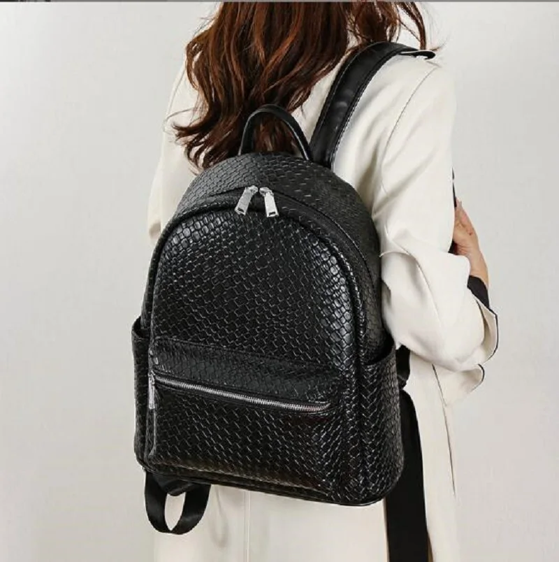 Wholesale New Korean Fashion Backpack For Women Pu Leather Shoulder Bags Large Capacity Travel Backpacks Totes School Bag