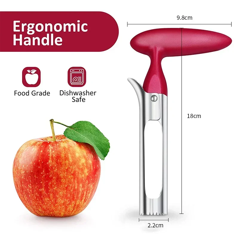 Premium Apple Corer Stainless Steel Apple Pears Core Remover Tool Fruit Cutter Seeder Slicer Knife Kitchen Vegetable Tools