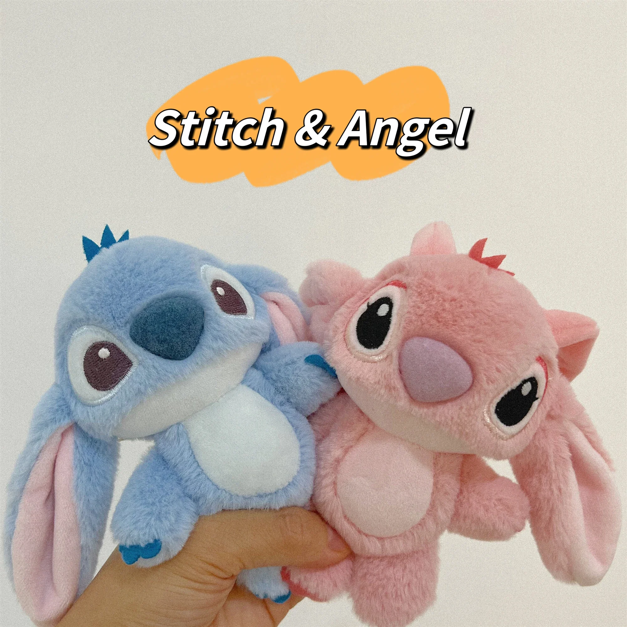 لطيف غرزة حقيبة قلادة جميلة أنيمي المفاتيح ألعاب من نسيج مخملي على ظهره قلادة ليلو وستيتش الملاك دمية عالية الجودة محشوة بلوشيز