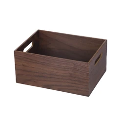 Wood Sturdy And Durable Storage Basket Box For Wide Application Wooden Desktop Storage Basket