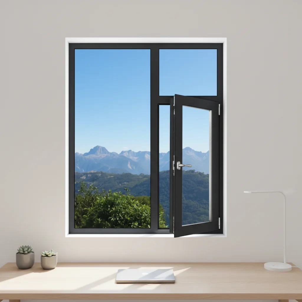 Study Room Bedroom Modern Design Hinged Window CE Certification Fashion Casement Windows Durable High Quality Glass Windows