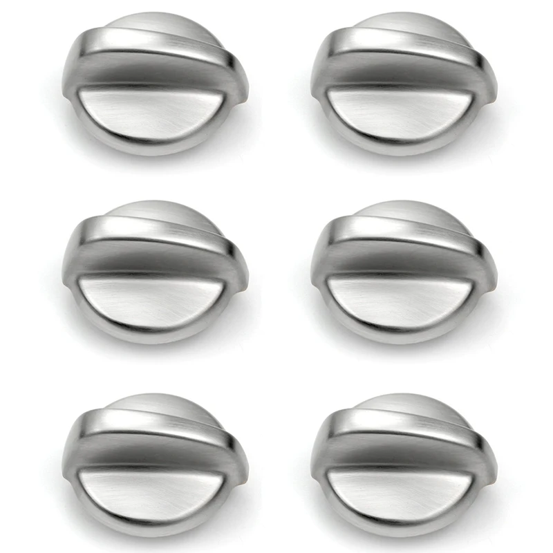 

WB03T10325 Range Chrome Burner Control Knob For GEE Cooktop Knobs 6 Pack Replacement For AP5690210 PS3510510 GE Series