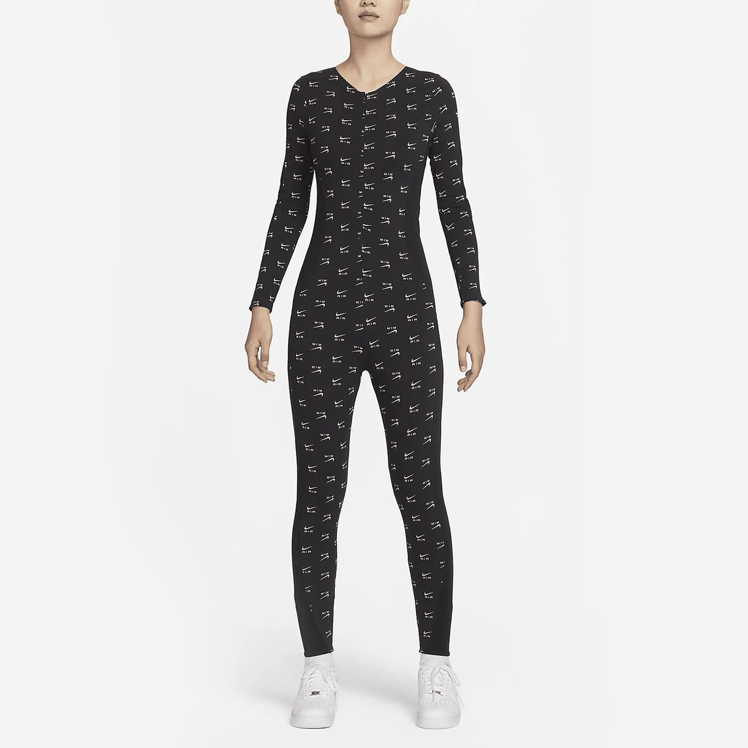 

Nike genuine Spring New Women's Knit Compression Printed Sport Bodysuit DV8063-010