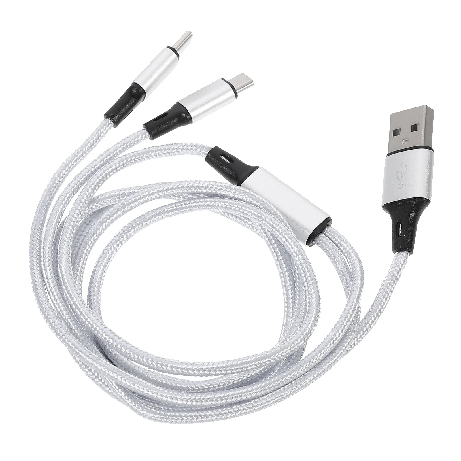 

Type C Data Cable USB Aluminum Alloy Dual Cables Fast Transmission Multi Device Compatible Cord Portable