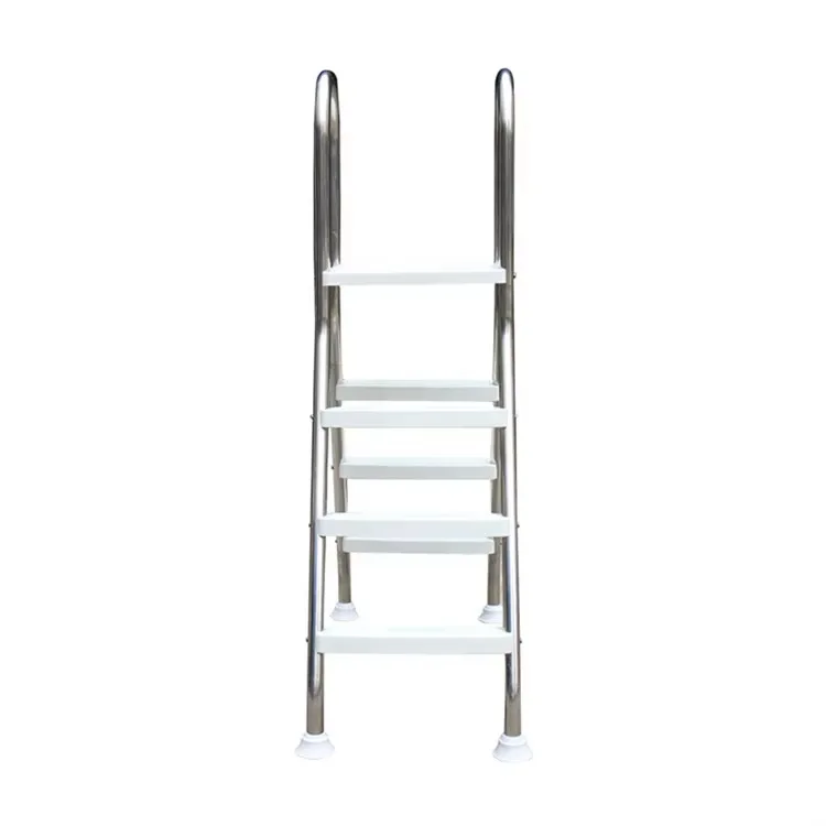 دواسة مضادة للانزلاق طبقة الصرف الصحي درابزين السلالم المتحركة على الوجهين قوس ملحقات حمام السباحة سلم 304 حمام سباحة من الفولاذ المقاوم للصدأ #4