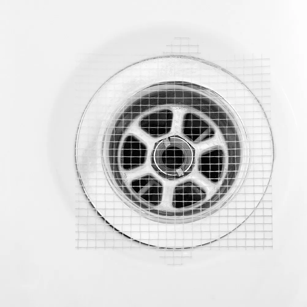 25Pcs Floor Drain Sticker Self-Adhesive Hair Catcher for Shower Toilet Bathroom Anti-Clogging Disposable Filter Decal Easy Clean