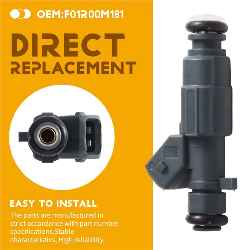 For Chery E5 Changan CX20 Yuexiang V3 Benben JL473Q1 JL473QF Compatible 4Pcs F01R00M181 Fuel Injector