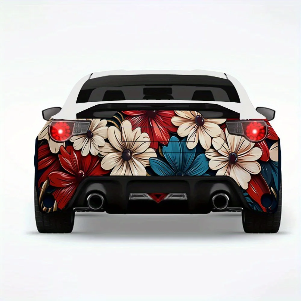 

Floral pattern sticker, Vinyl Decal for Car Rear, Waterproof Self-Adhesive Vinyl Stickers for Vehicle Tail & Bumper, Decoration