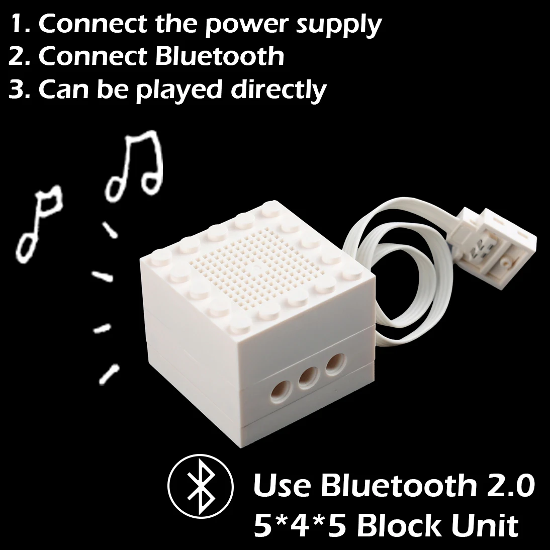 Imagem -02 - Bloco de Construção Alto-falante Bluetooth Peças Técnicas Compatíveis com Legoeds Hi-tech ou Peças Técnicas Trens Moc Power Functions