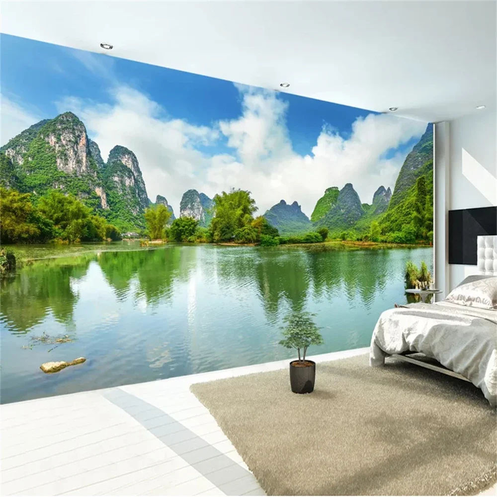 Custom Large Mural Natural Landscape Wallpaper - Living Room Sofa TV Background Wall Cloth Scenery Home Decor