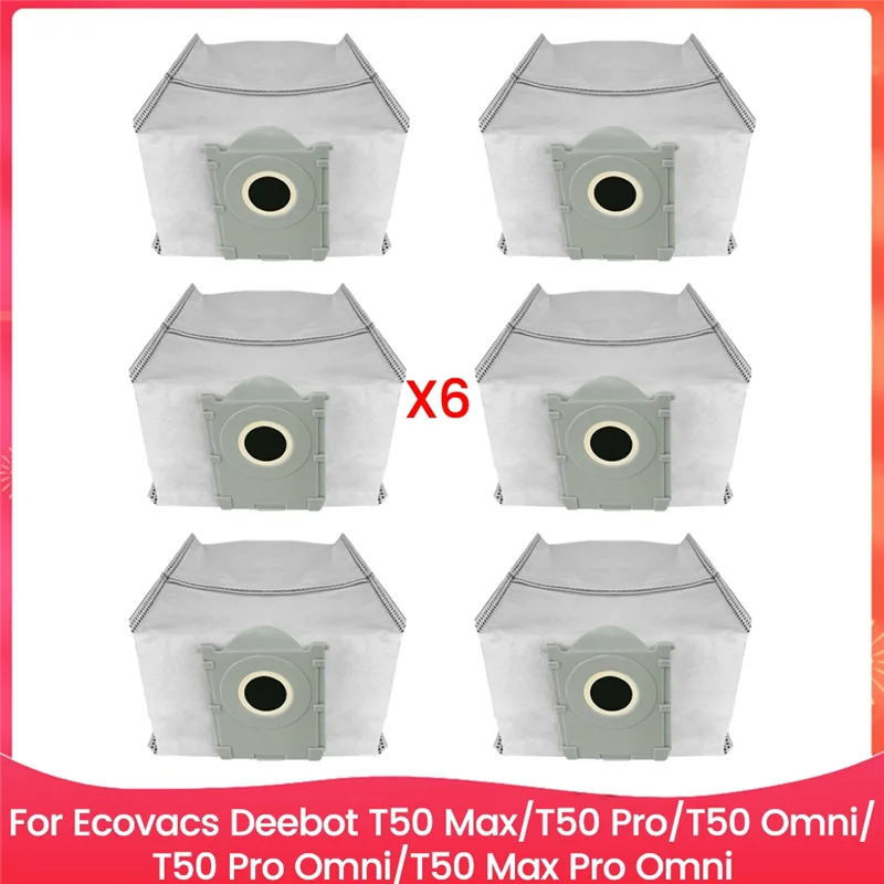 

B06B-вакуумный мешок для пыли для Ecovacs Deebot T50 Max/T50 Pro/T50 Omni/T50 Pro Omni/T50 Max Pro Omni, запасные части, 6 шт.