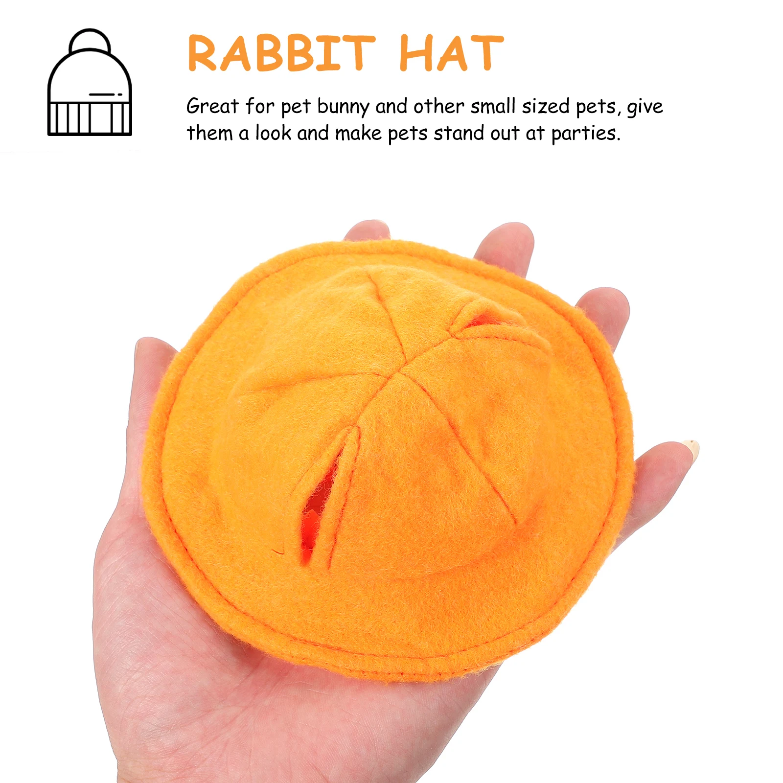 

1 set Pet Hat Bunny Costume Carrot Bag Bright Color Exquisite Design Long Term Use Bunny Hat Dog Coat Accessories