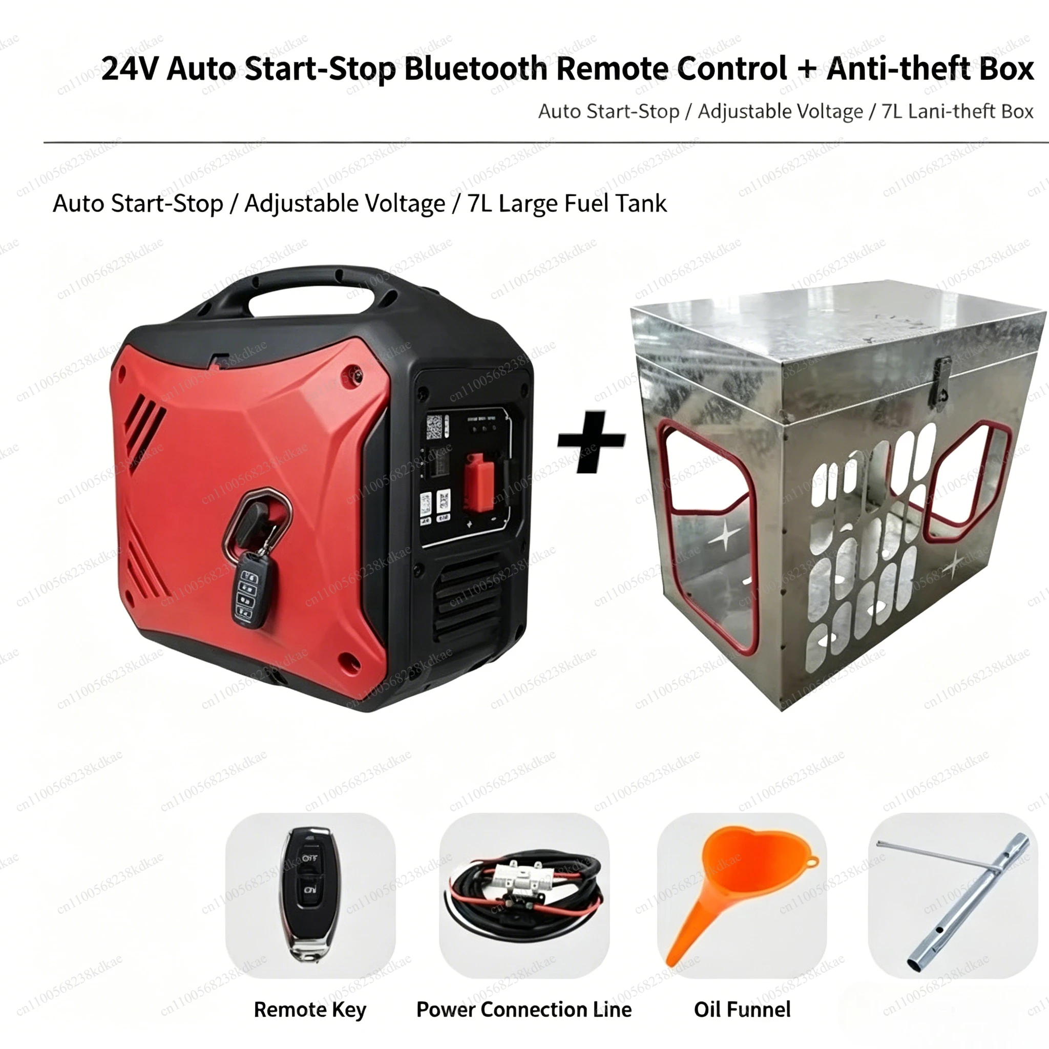 Truck Dual Fuel Generator 12V, Gas CNG LNG Power Unit Lithium Battery Bluetooth PYQL2850