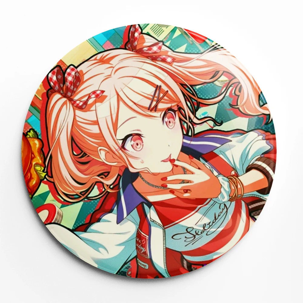 Akiyama Mizuki Cartoon Soft Button Lapel Anime Pin Brooch Jewelry Decoration Gift 58mm