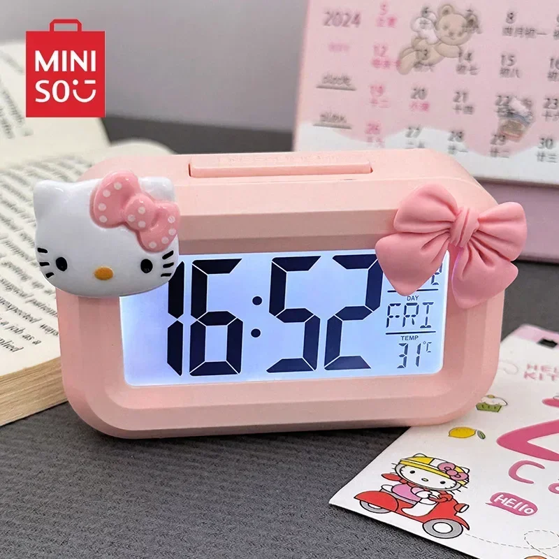 

Hello Kitty Mini Night Light Student Alarm Clock Cute Timer Multi Functional Portable Dormitory Desktop Small Dormitory Home Use