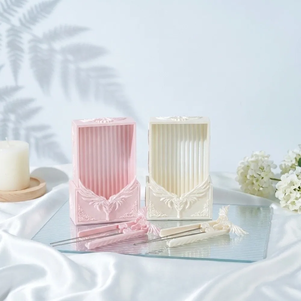 Engelsflügel-Design Bohnenschaufel-Set, Handlicher Perlen-Platzierungsstift, Kreatives DIY Handgefertigtes Schmelzperlen-Aufnahmetablett