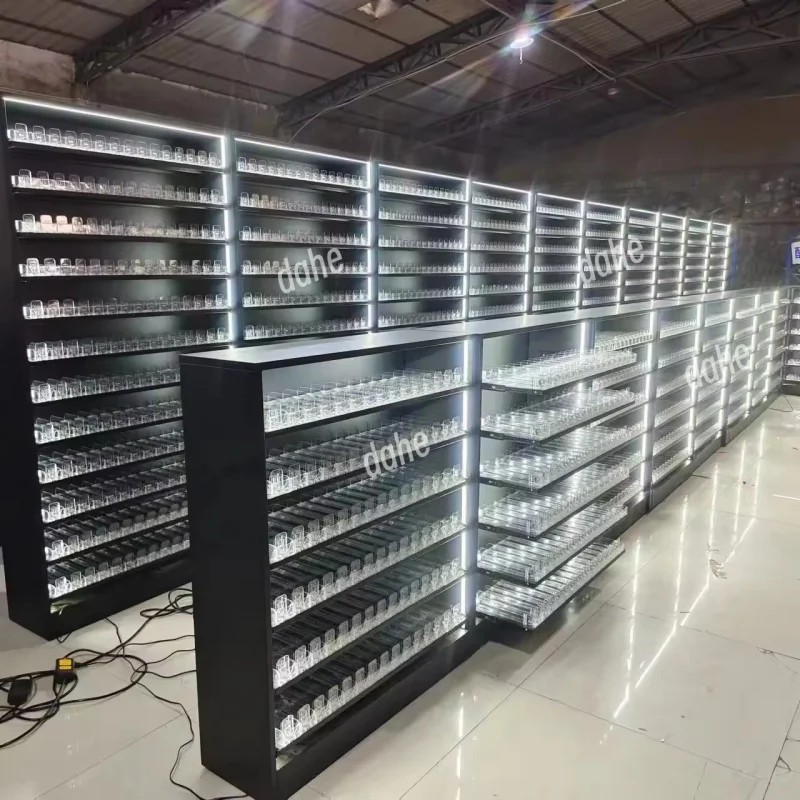 custom.America Shelf with Lights Cabinet Display for Retail Stores Shop Stand Display Rack