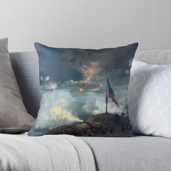 The Battle Of Port Hudson  Printing Throw Pillow Cover Waist Comfort Decor Square Decorative Car Pillows not include One Side