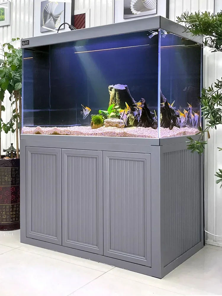 Enhanced filtration, ultra white fish tank, large-scale self circulation landscaping, full set of glass bottom filter tank