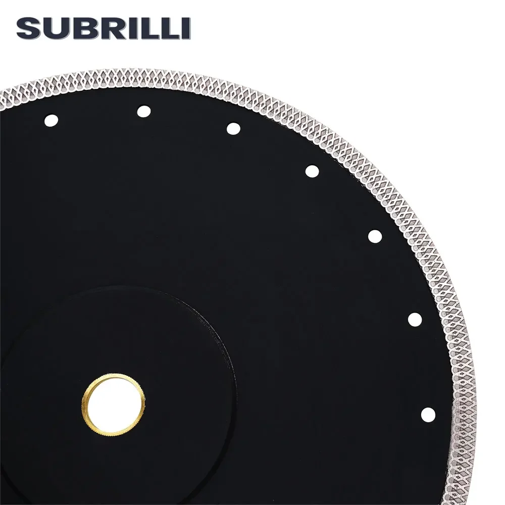SUBRILLI 300mm Super Thin Diamond Saw Blade 12" Wave Style Diamond Cutting Blade for Stone Porcelain Tile Ceramic Circular Disc