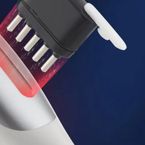 

Электрическая радиочастотная расческа для роста волос, аппликатор для масла, красный, синий, вибрационная массажная щетка для головы, микротоковая стимуляция кожи головы, против выпадения волос