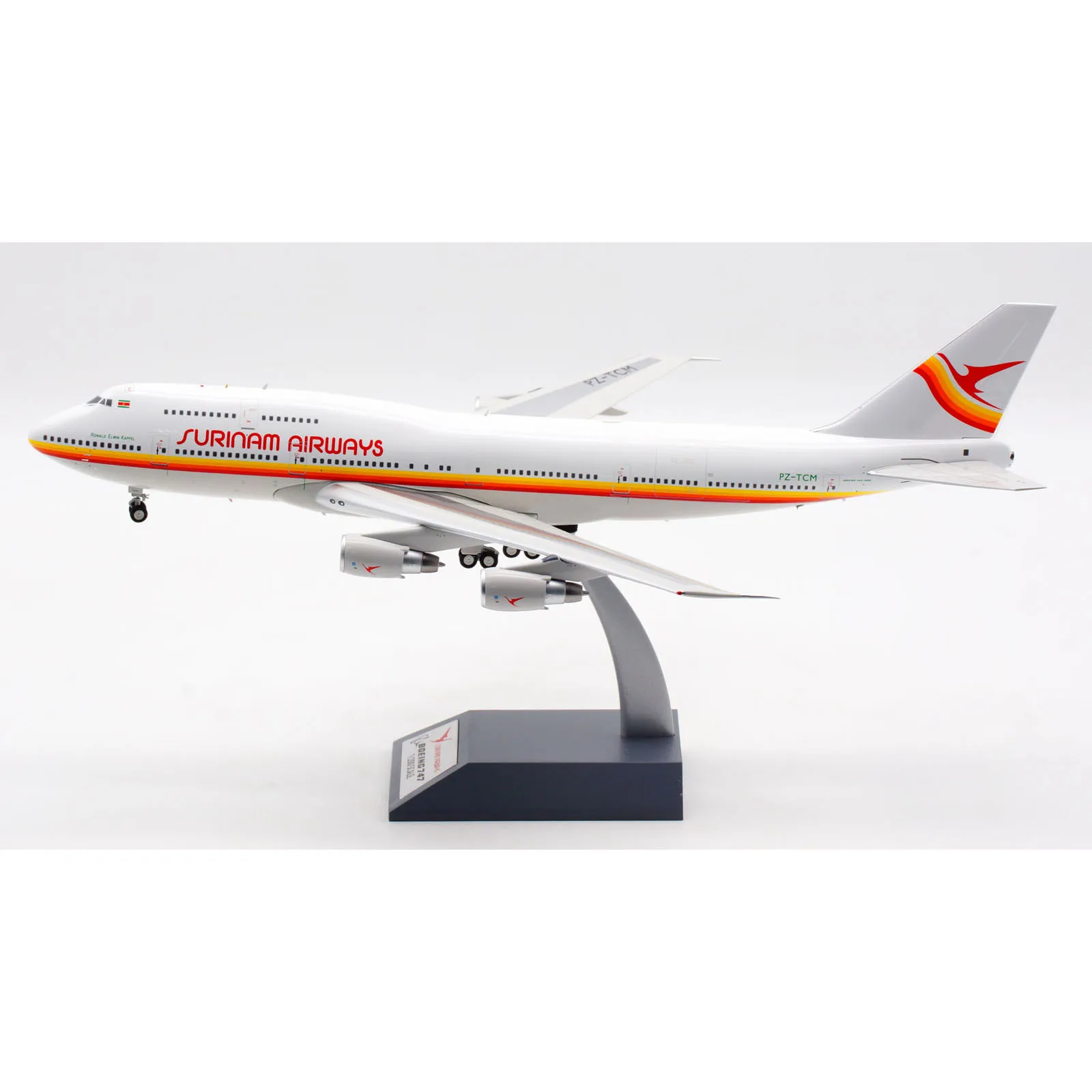 IF743PY0622 Alloy Collectible Plane Gift Inflight 1:200 SURINAM AIRWAYS Boeing B747-300 Diecast Aircraft Jet Model PZ-TCM