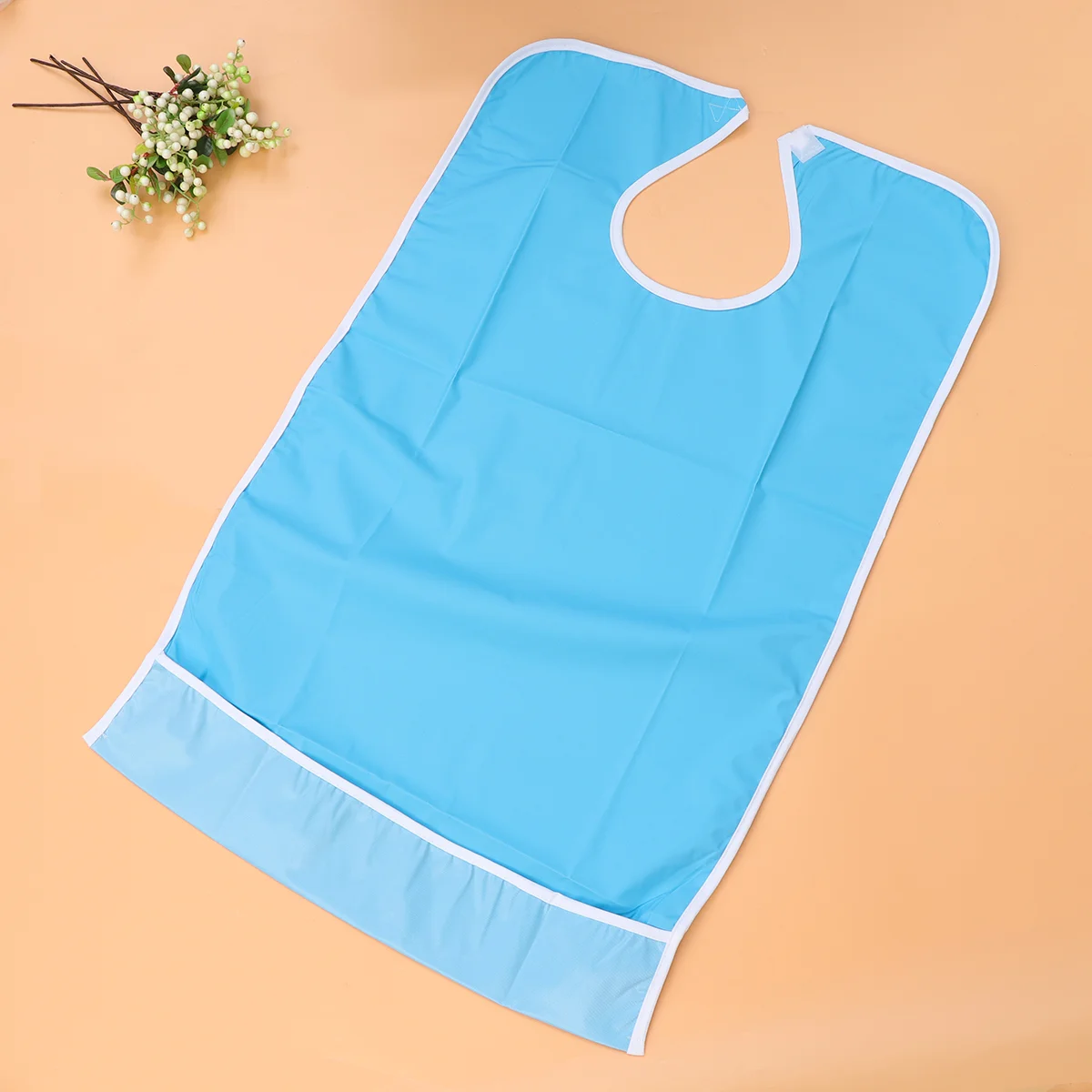 Stain-free Bib Waterproof Mealtime Three-dimensional Rice Bag Washable Protector Aid Apron for Adult Dinner