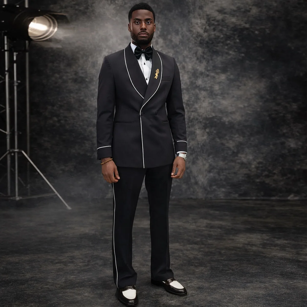 

Customized Diamond 2 Pieces Sets Men Suits Slim Fit Wedding Groom Luxury Tuxedos Shiny Male Prom Blazers trajes para hombre