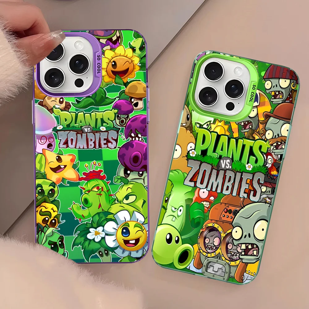 Game Plants Vs Z-Zombies Phone Case For IPhone 16 15 14 13 12 11 Pro Max X XR XSMAX 8 7 Plus Matte Shockproof Back Cover