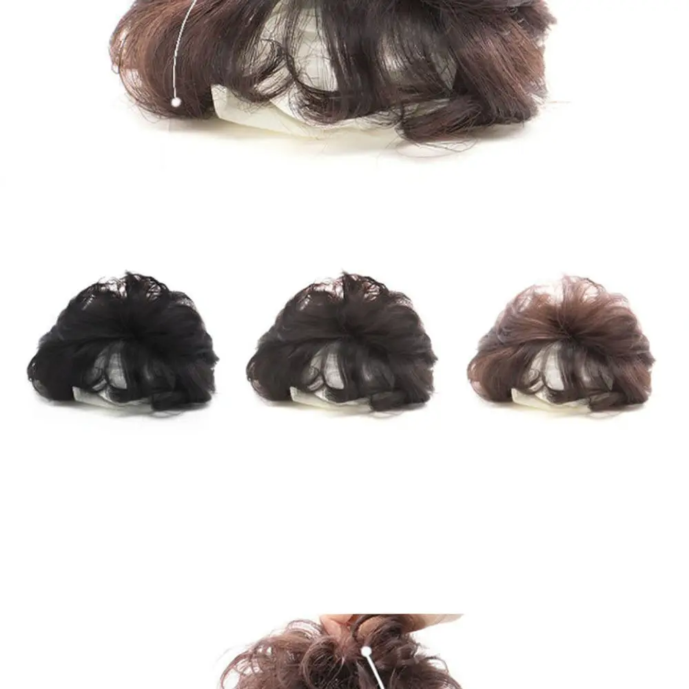 Invisible Hair Topper For Women Short Curly Synthetic Wiglet Lightweight Comfortable Enhancement For Thinning Hair
