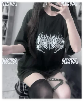 Subculture Home Series Mass Production Dark Goth Punk T-shirt Women Girls 2026 New Summer Daily Loose Casual Short-sleeve Tshirt