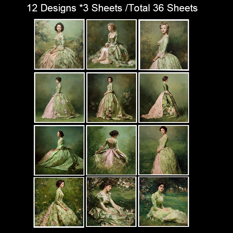 حزمة ورق قصاصات مكونة من 36 ورقة مقاس 6 × 6 بوصات: مطبوعات ألوان مائية بإضاءة القمر لسجلات القصاصات والوريغامي والمجلة السماوية غير المرغوب فيها.