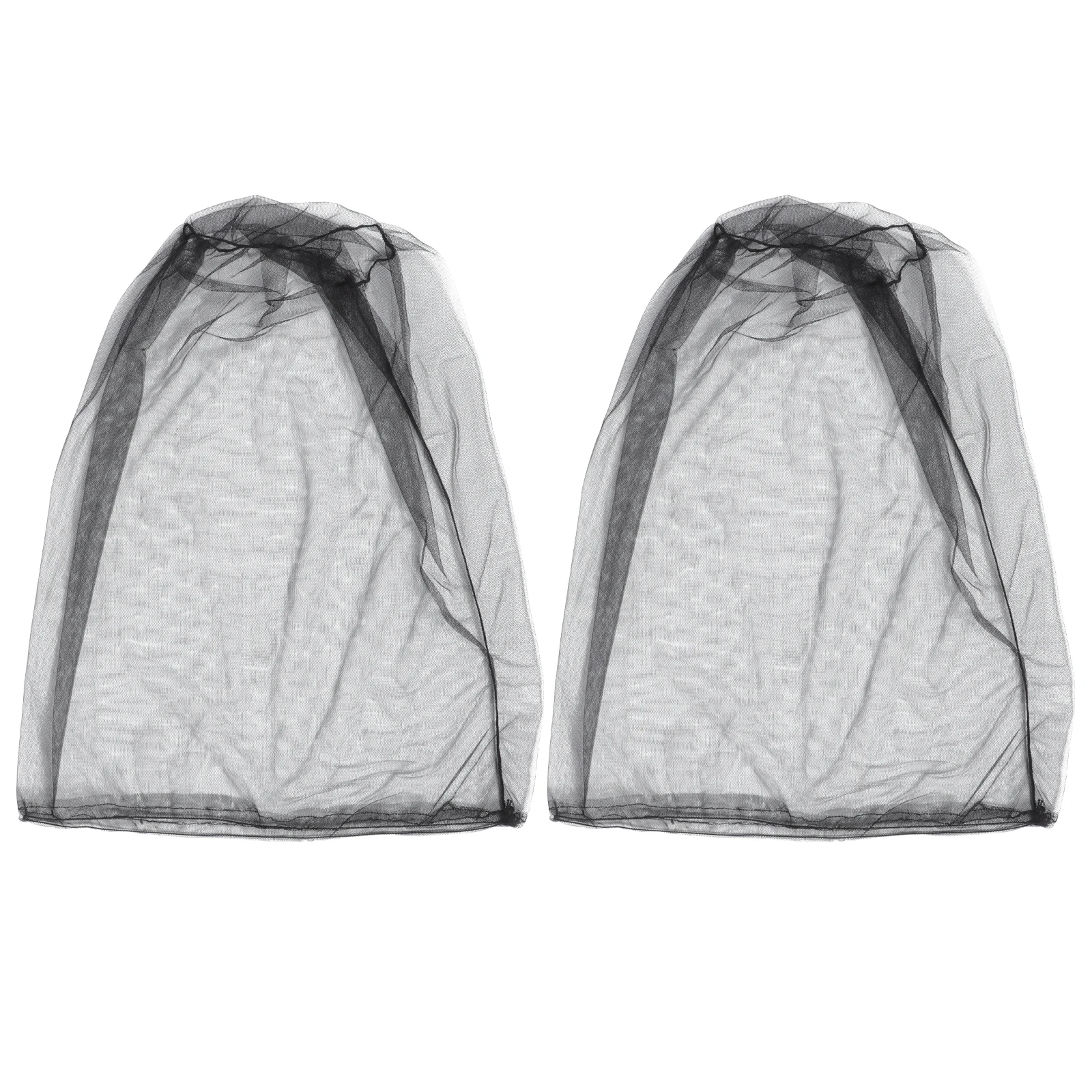 

2pcs Mosquito Head Cover Hats Bee-proof Garden Insect Netting Outdoor Mesh Black Lightweight Protection Fishing Hat