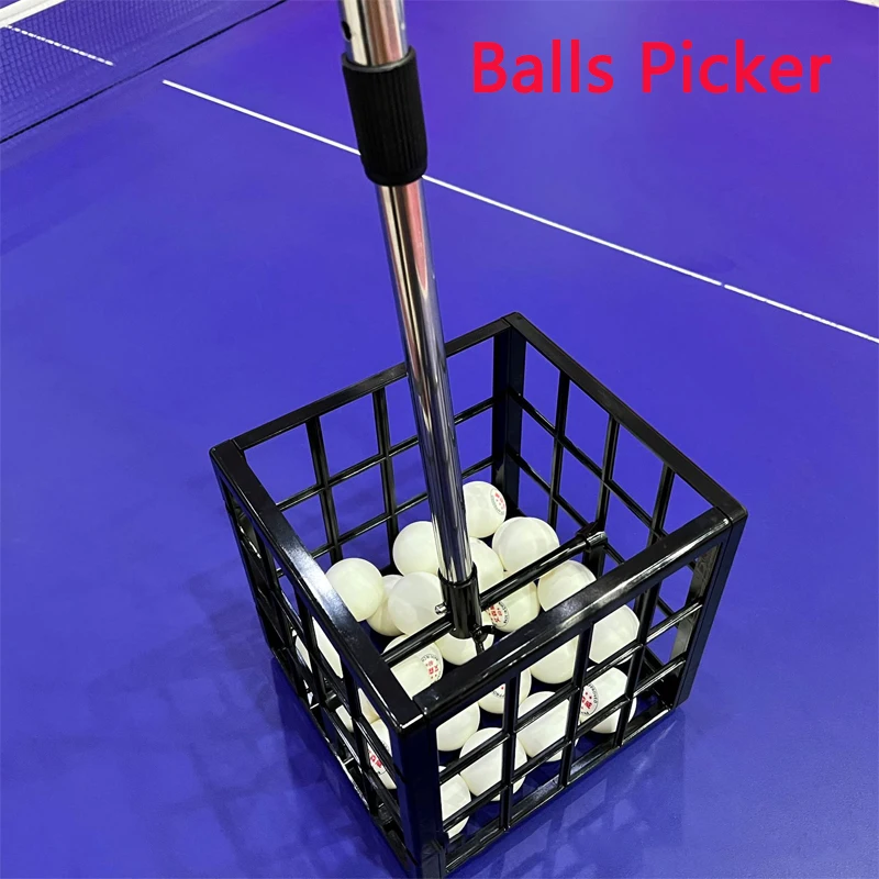 ASENVER 1PC Ping Pong Balls Picker Large Capacity 58*92cm 120pcs Aluminum Pole Telescopic Table Tennis Balls Picking Collection