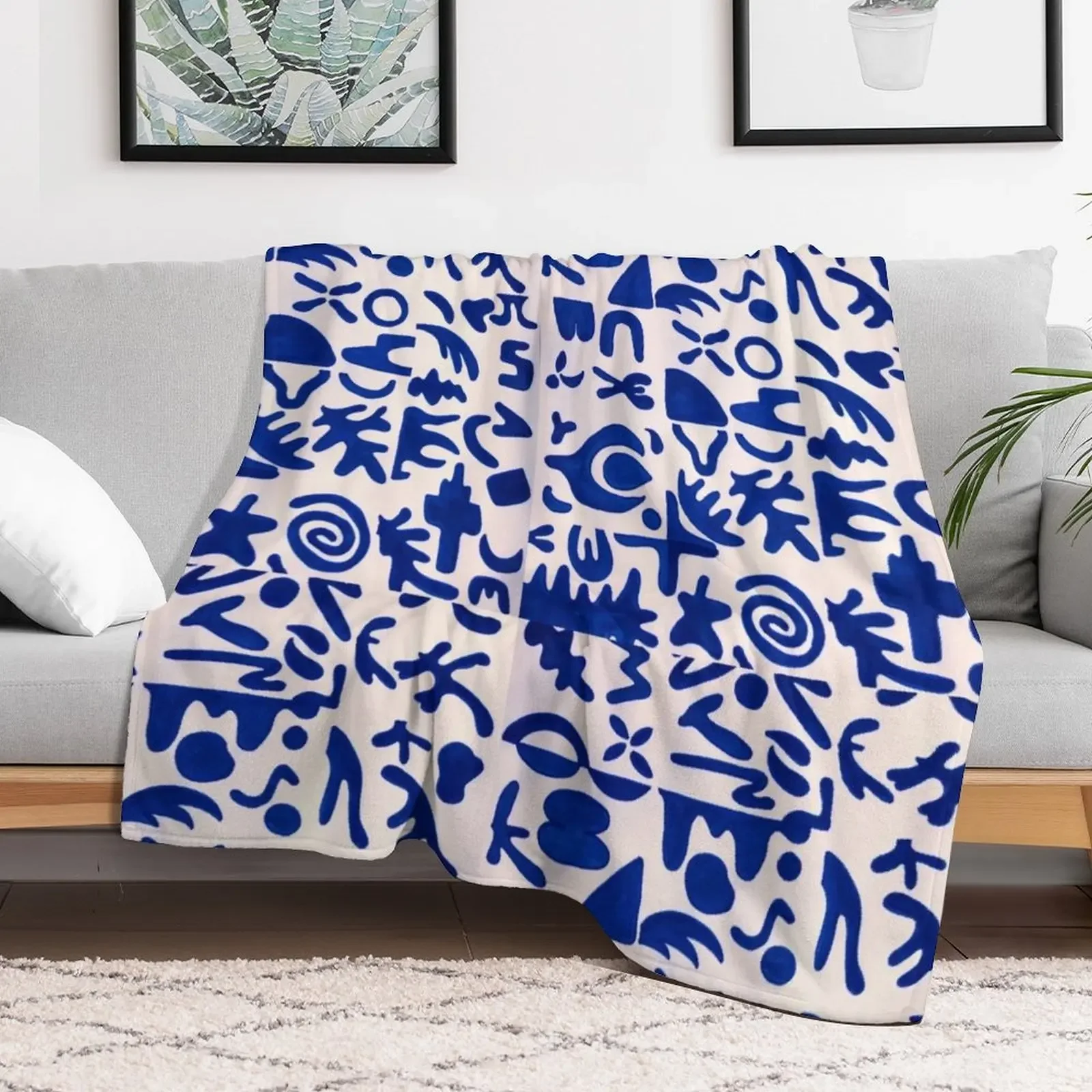 Blue variations Throw Blanket Multi-Purpose Thermal Tourist Loose Blankets