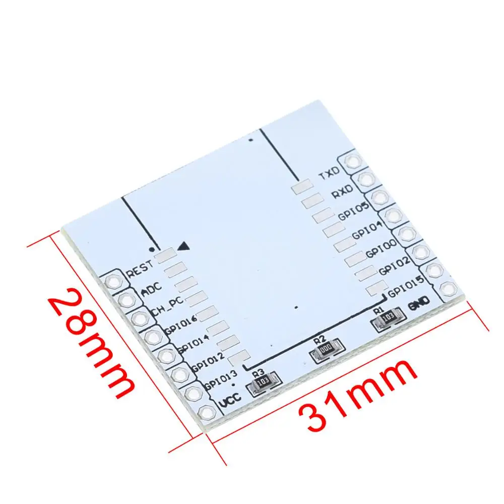 TZT  ESP8266 serial WIFI module adapter plate Applies to ESP-07, ESP-08, ESP-12E